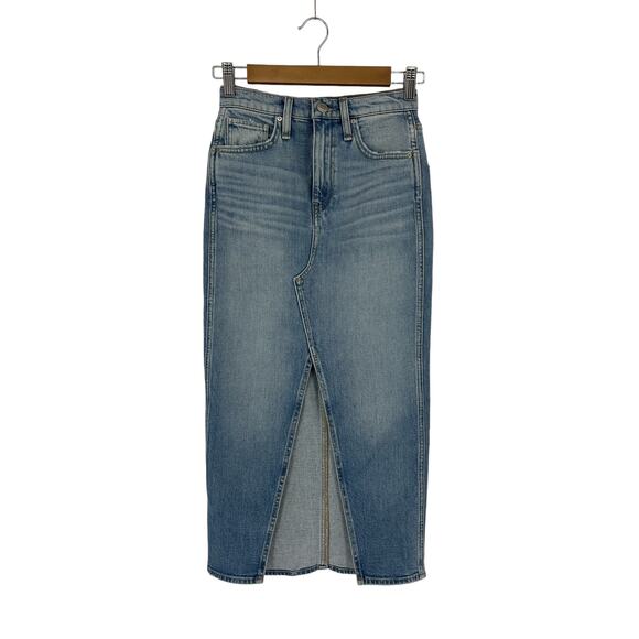 Hudson Reconstructed Denim Midi Skirt in Offshore - Picture 3 of 15